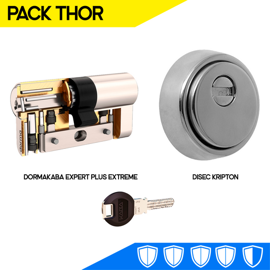 Pack de seguridad Thor (Kaba Expert Plus Extreme + Disec Kripton)